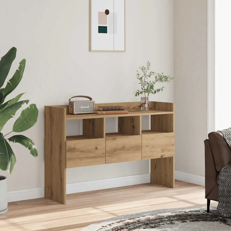 Buffet chêne artisanal 105x30x70 cm bois d'ingénierie