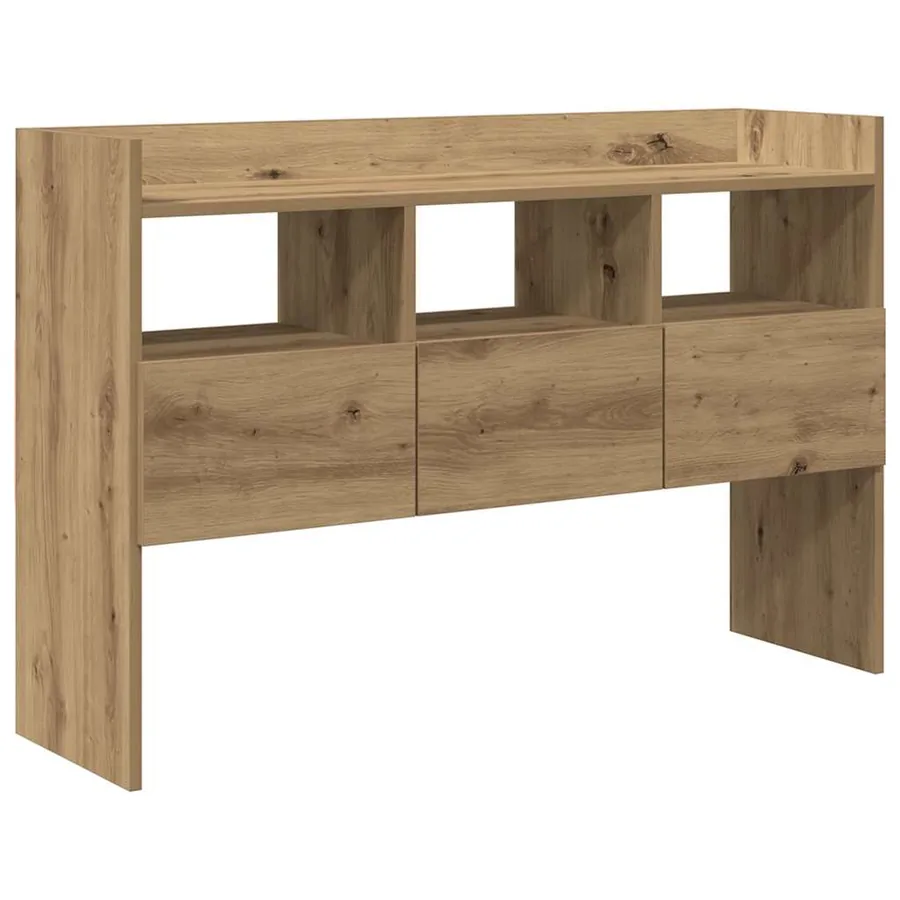 Buffet chêne artisanal 105x30x70 cm bois d'ingénierie - 2