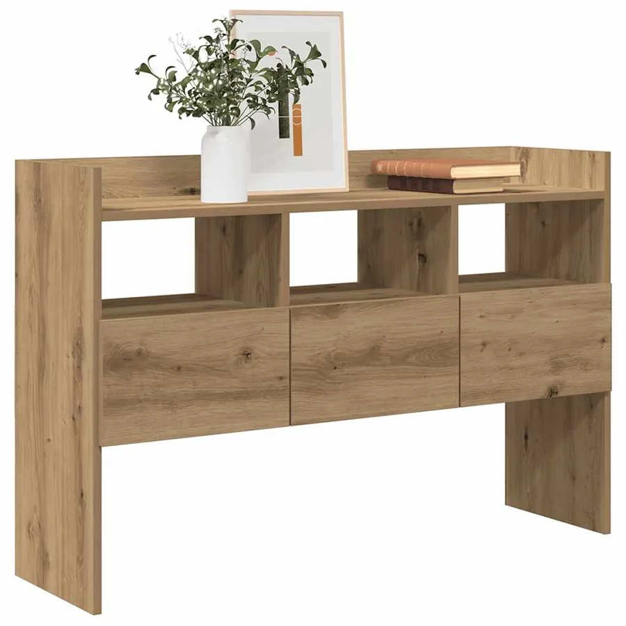 Buffet chêne artisanal 105x30x70 cm bois d'ingénierie - 3