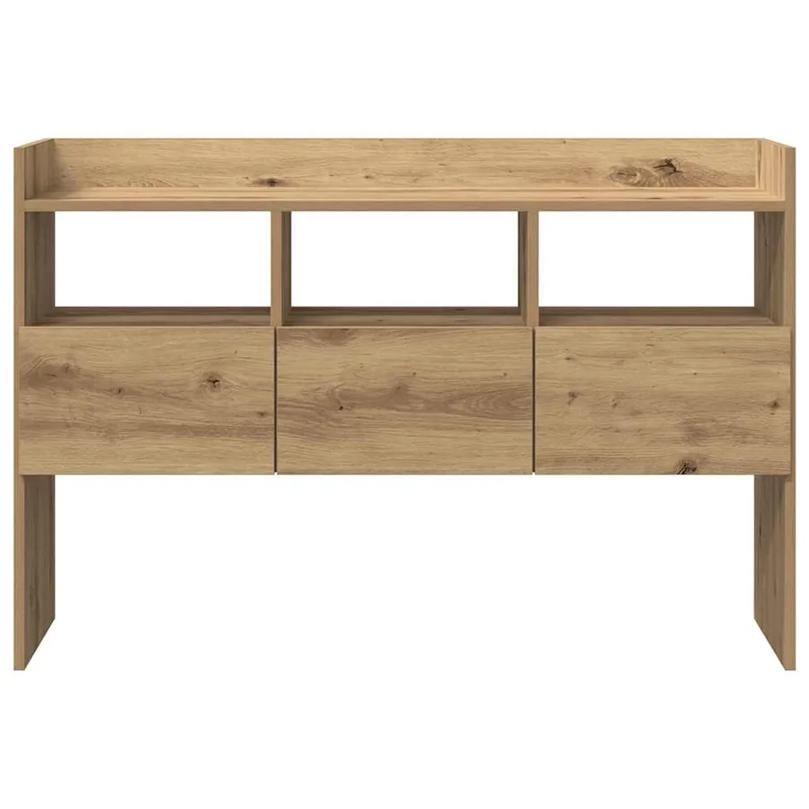Buffet chêne artisanal 105x30x70 cm bois d'ingénierie - 4