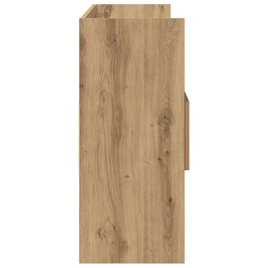 Buffet chêne artisanal 105x30x70 cm bois d'ingénierie - 5