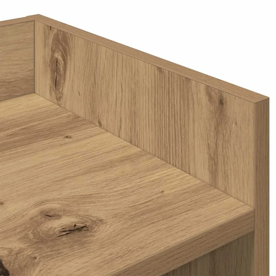 Buffet chêne artisanal 105x30x70 cm bois d'ingénierie - 8
