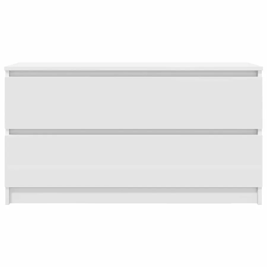 Meuble TV blanc 100x35x54 cm bois d'ingénierie - 6