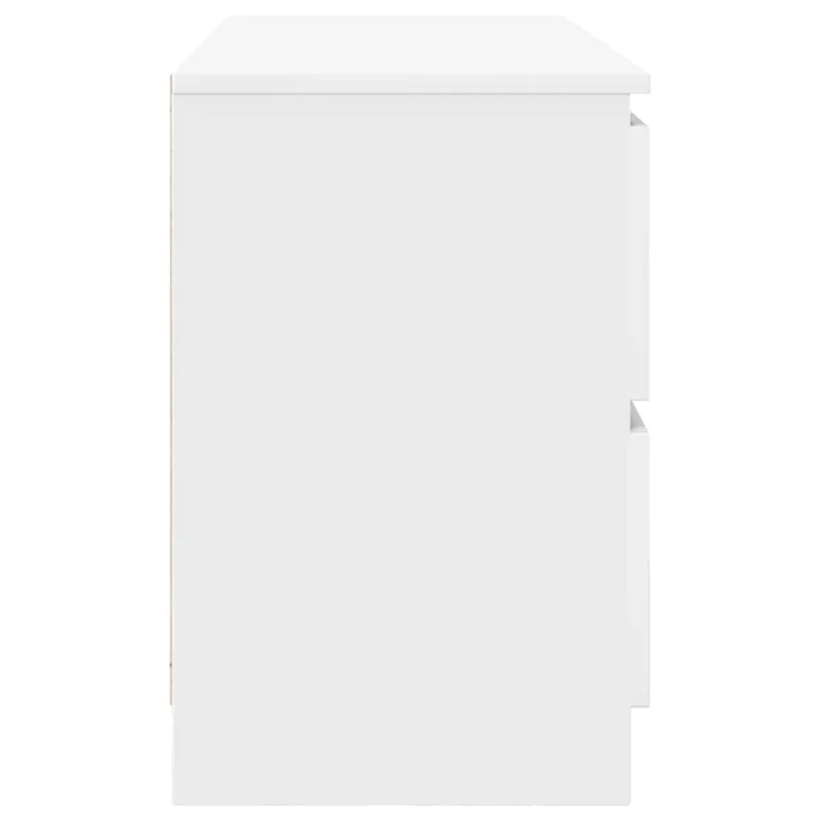Meuble TV blanc 100x35x54 cm bois d'ingénierie - 7