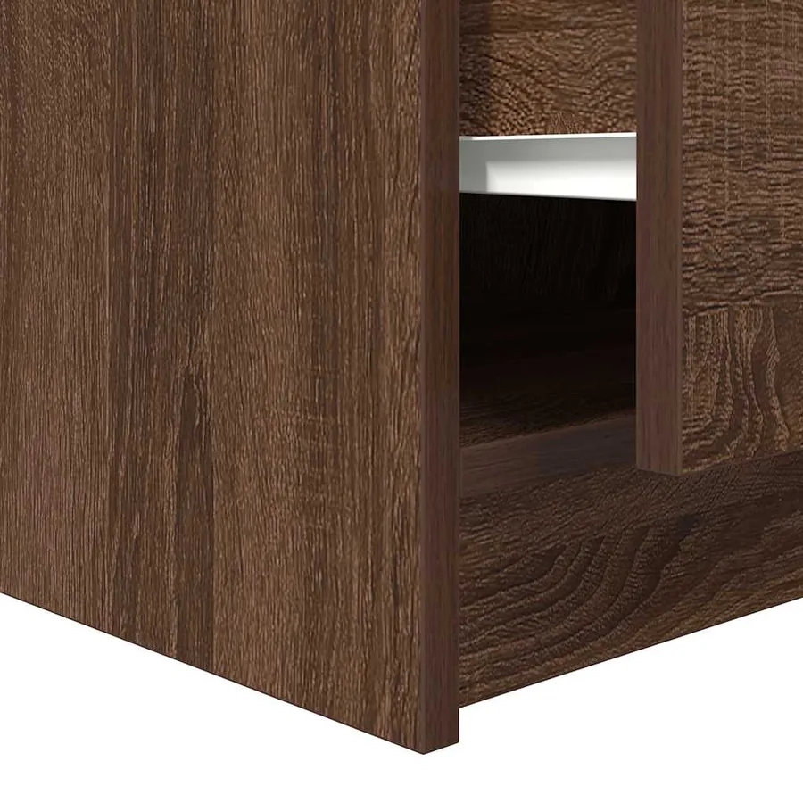 Table basse avec tiroirs chêne marron 70,5x70x40 cm - 11