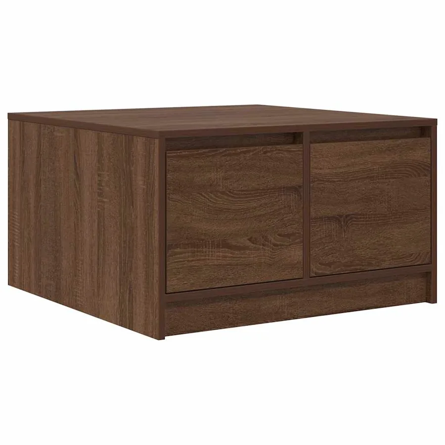 Table basse avec tiroirs chêne marron 70,5x70x40 cm - 2