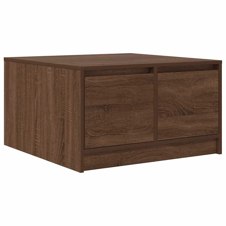 Table basse avec tiroirs chêne marron 70,5x70x40 cm - 8