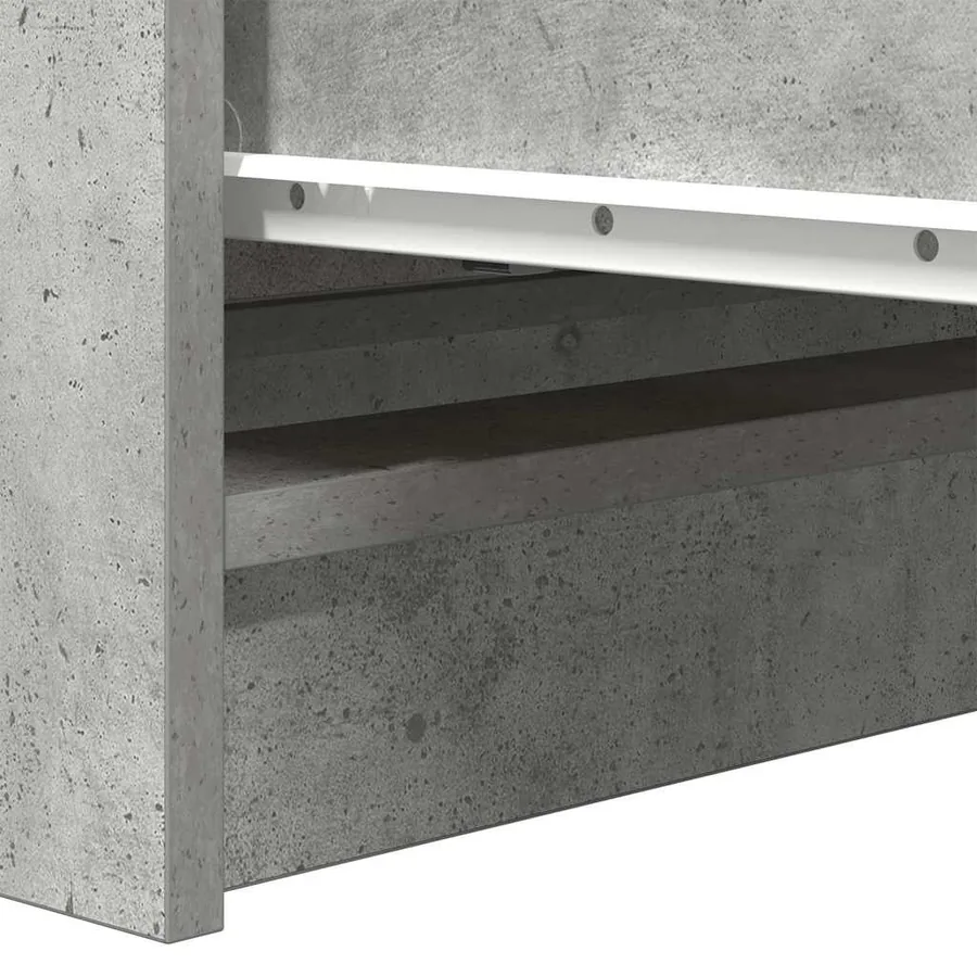 Buffet gris béton 80x35x76 cm bois d'ingénierie - 10