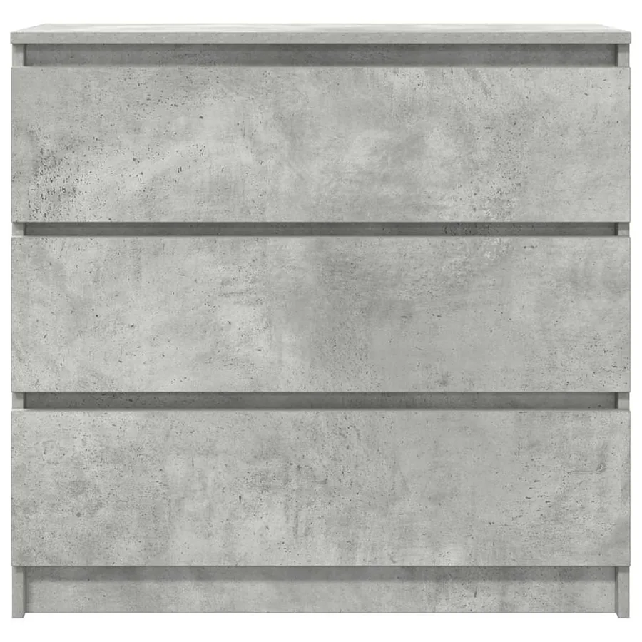 Buffet gris béton 80x35x76 cm bois d'ingénierie - 6