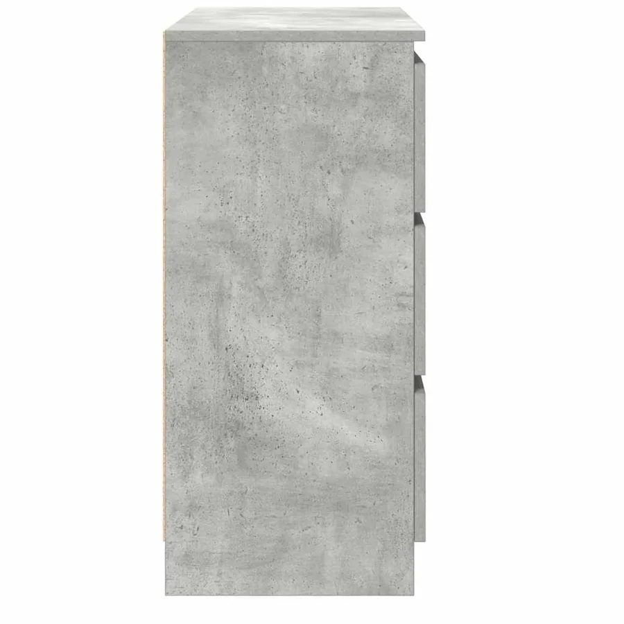 Buffet gris béton 80x35x76 cm bois d'ingénierie - 7