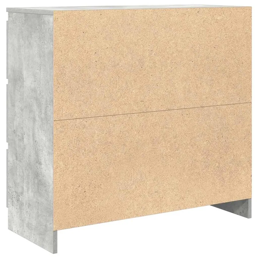 Buffet gris béton 80x35x76 cm bois d'ingénierie - 8