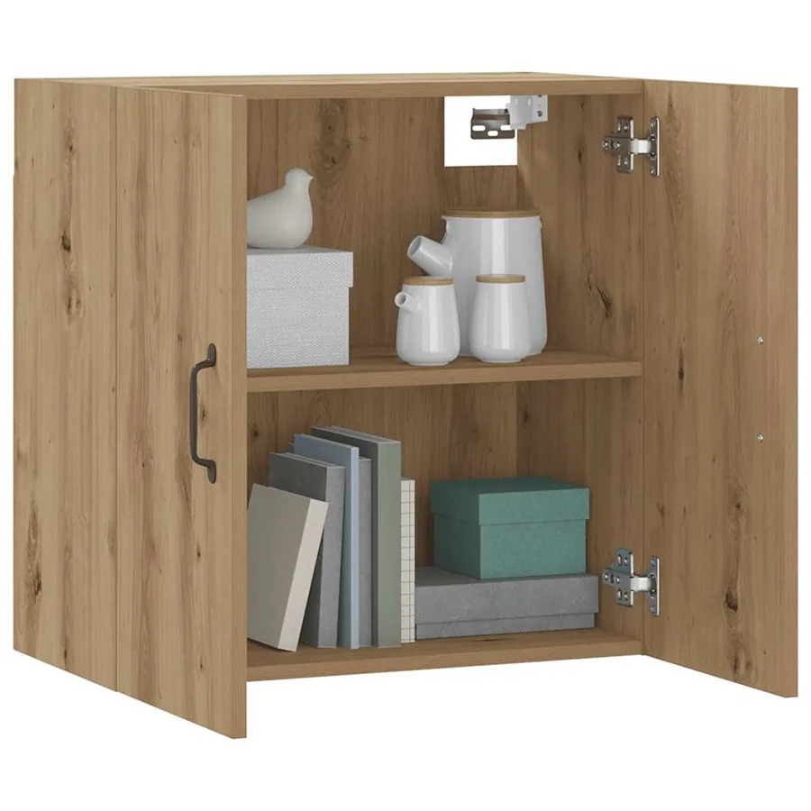 Armoire murale chêne artisanal 60x31x60 cm bois d'ingénierie - 3