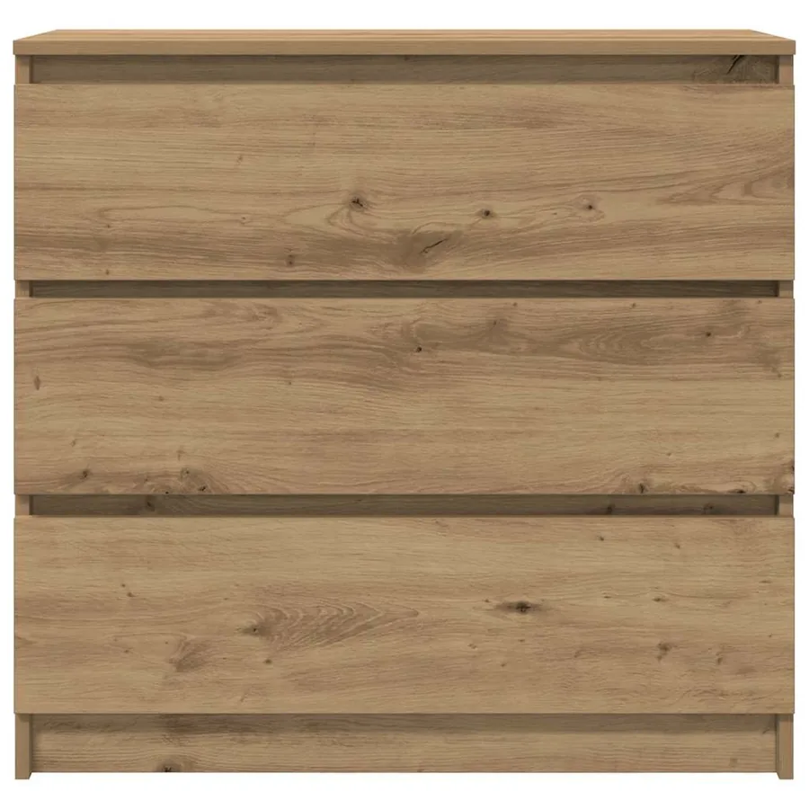 Buffet chêne artisanal 80x35x76 cm bois d'ingénierie - 6