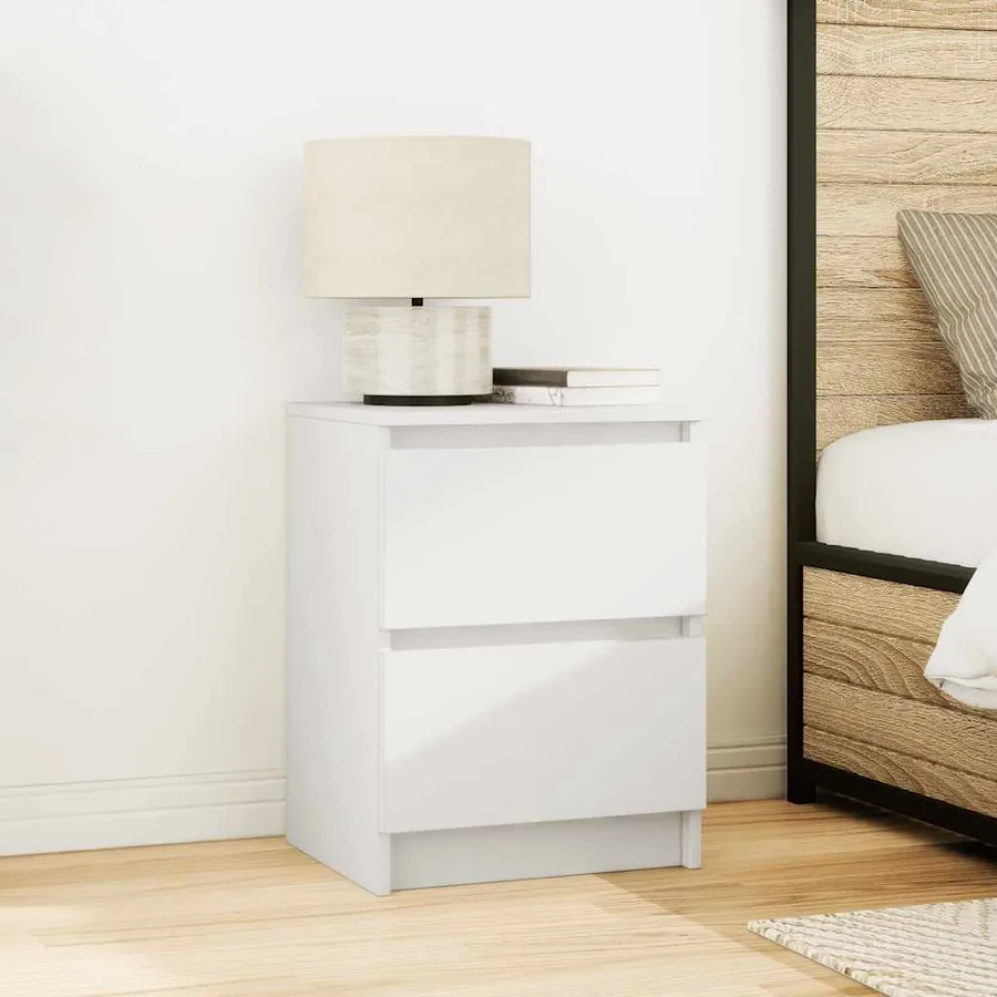 Meuble TV blanc 40x35x54 cm bois d'ingénierie - 3