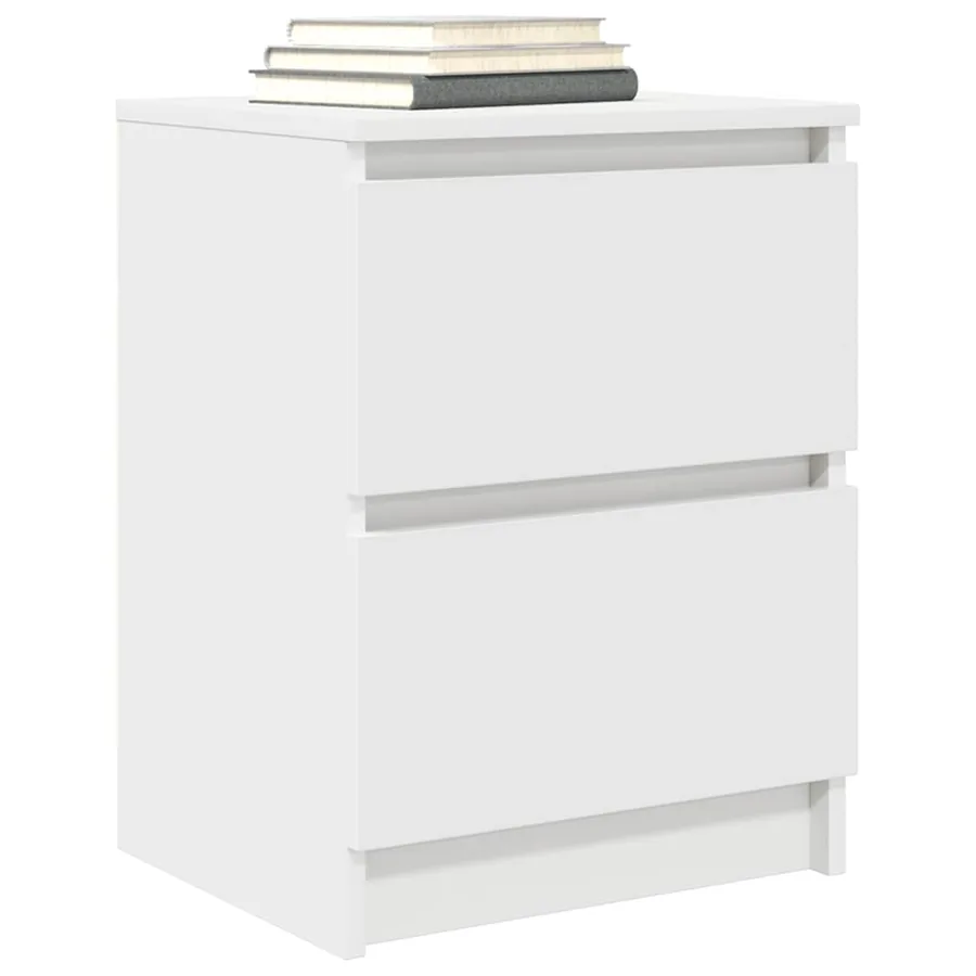 Meuble TV blanc 40x35x54 cm bois d'ingénierie - 4