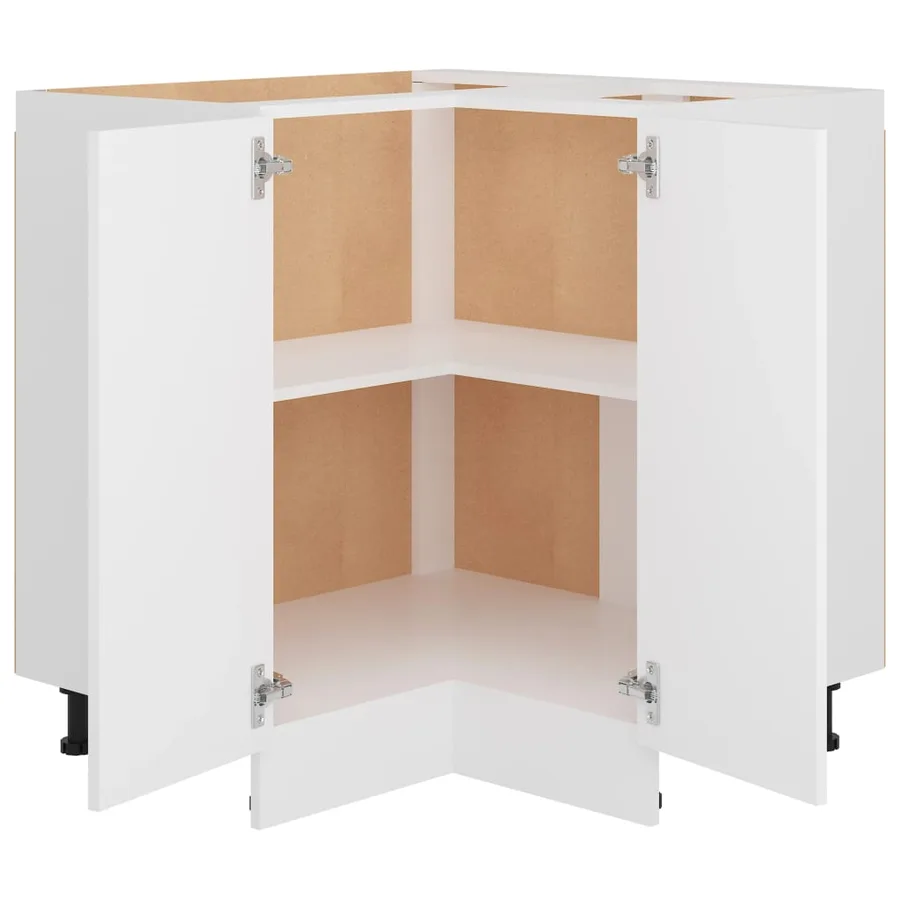 Armoire d'angle basse "Lyon" Blanc 75,5 x 75,5 x 81,5 cm Bois d'ingénierie - 5