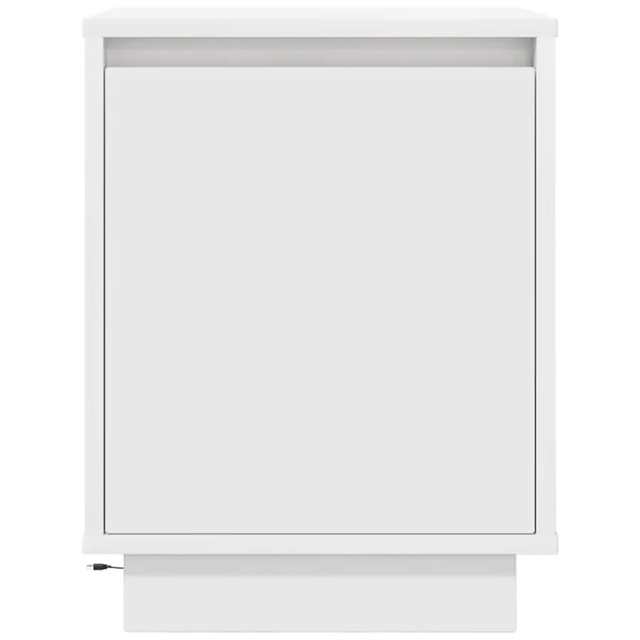 Table de chevet avec lumières LED blanc 38x34x50 cm - 6