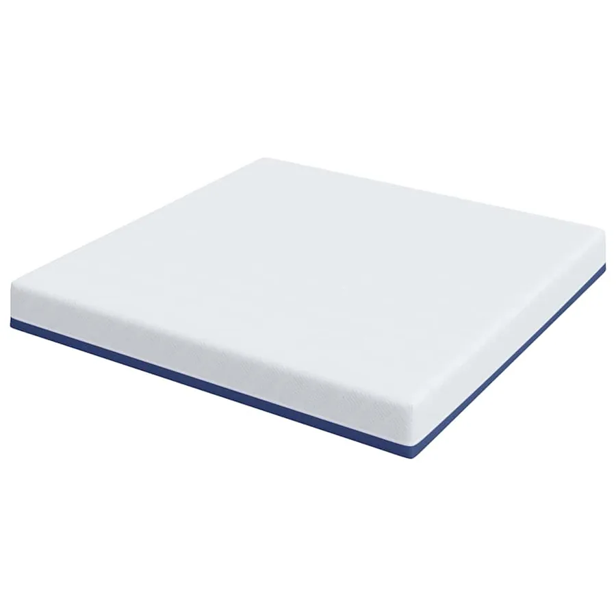 Matelas Blanc et Bleu 200 x 200 cm Tissu jacquard - 5