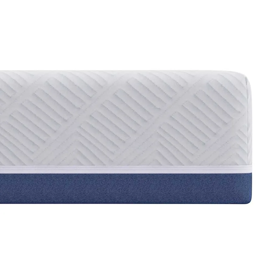 Matelas Blanc et Bleu 200 x 200 cm Tissu jacquard - 7