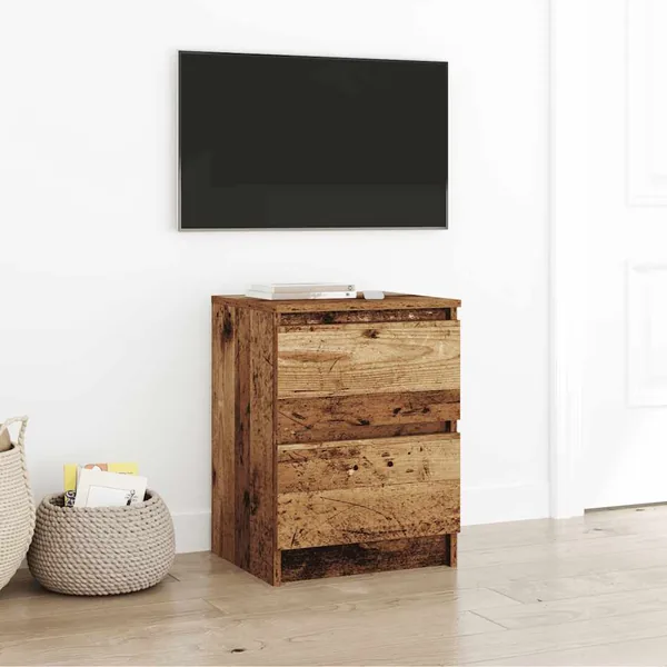 Meuble TV vieux bois 40x35x54 cm bois d'ingénierie