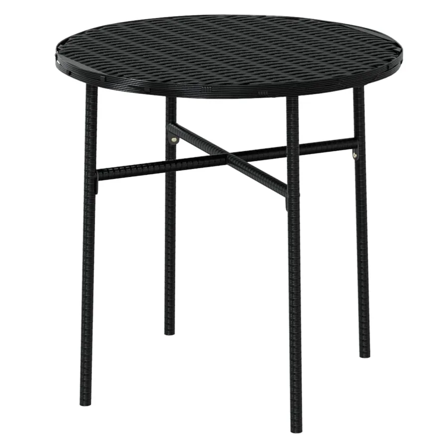 Ensemble à manger de jardin 3 pcs Résine tressée Noir - 5