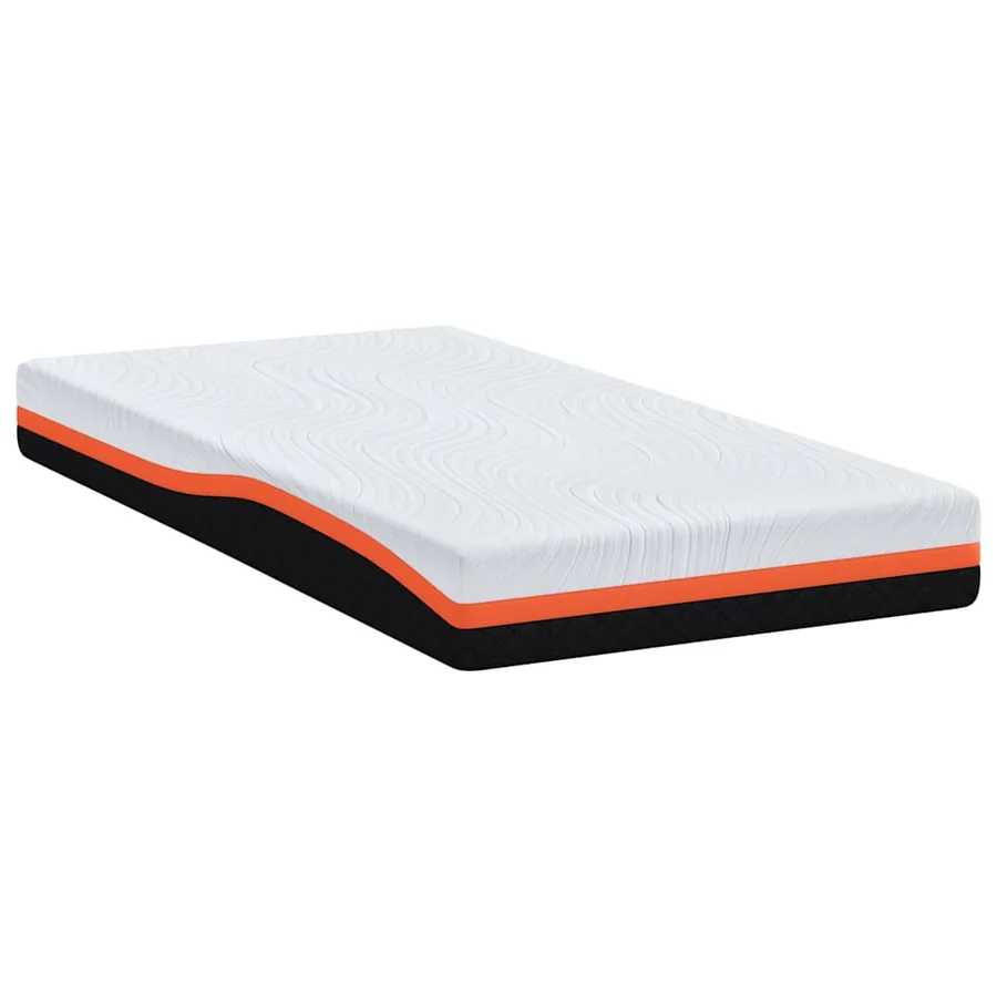 Matelas Blanc et Noir 100 x 200 cm Tissu jacquard - 5