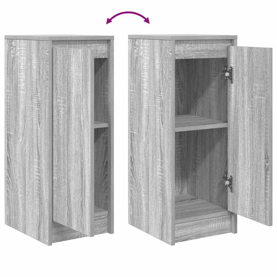 Buffet sonoma gris 29,5x34x76 cm bois d'ingénierie - 9
