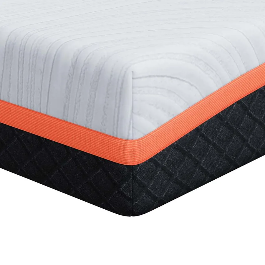 Matelas Blanc et Gris 140 x 190 cm Tissu jacquard - 2