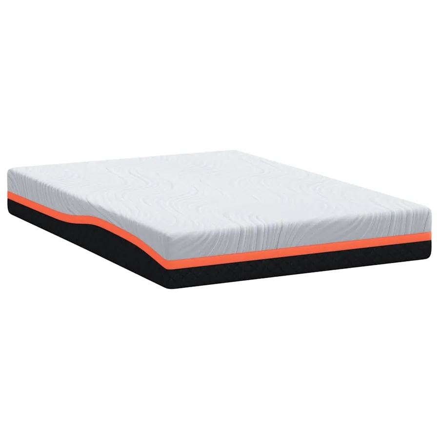Matelas Blanc et Gris 140 x 190 cm Tissu jacquard - 6