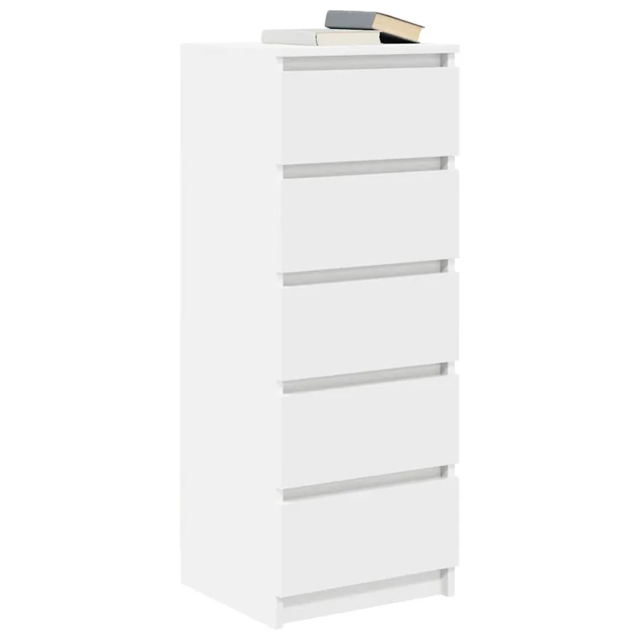 Buffet avec tiroirs blanc 37,5x35x99 cm bois d'ingénierie - 4