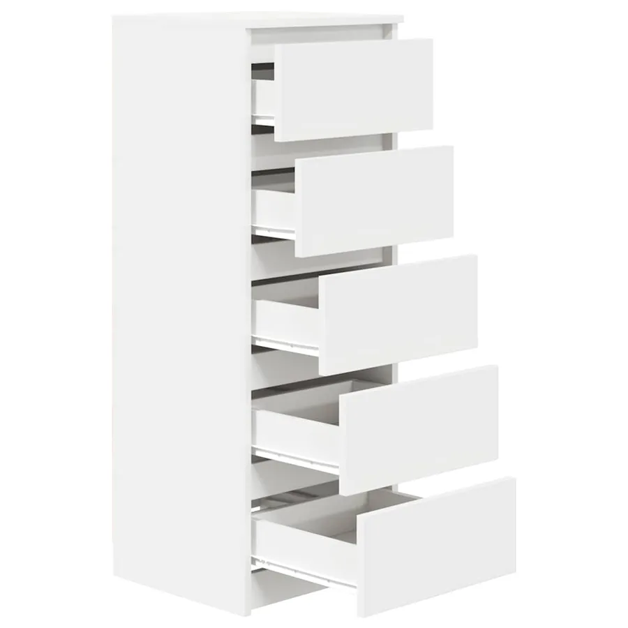 Buffet avec tiroirs blanc 37,5x35x99 cm bois d'ingénierie - 5