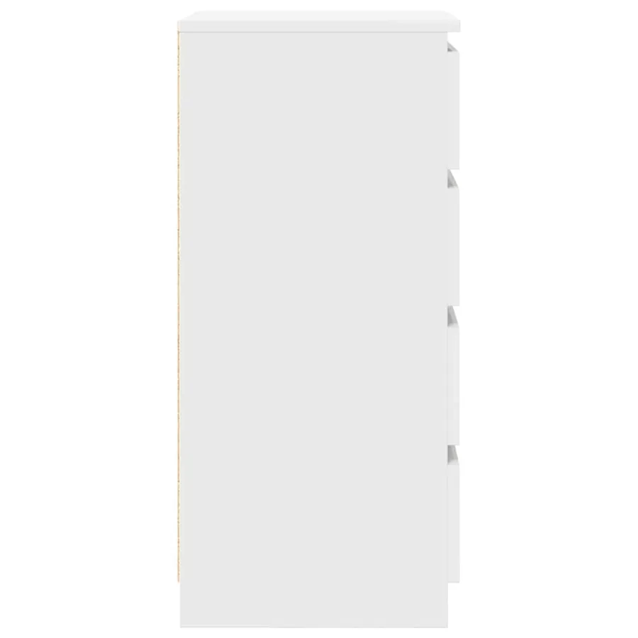 Buffet avec tiroirs blanc 37,5x35x99 cm bois d'ingénierie - 7