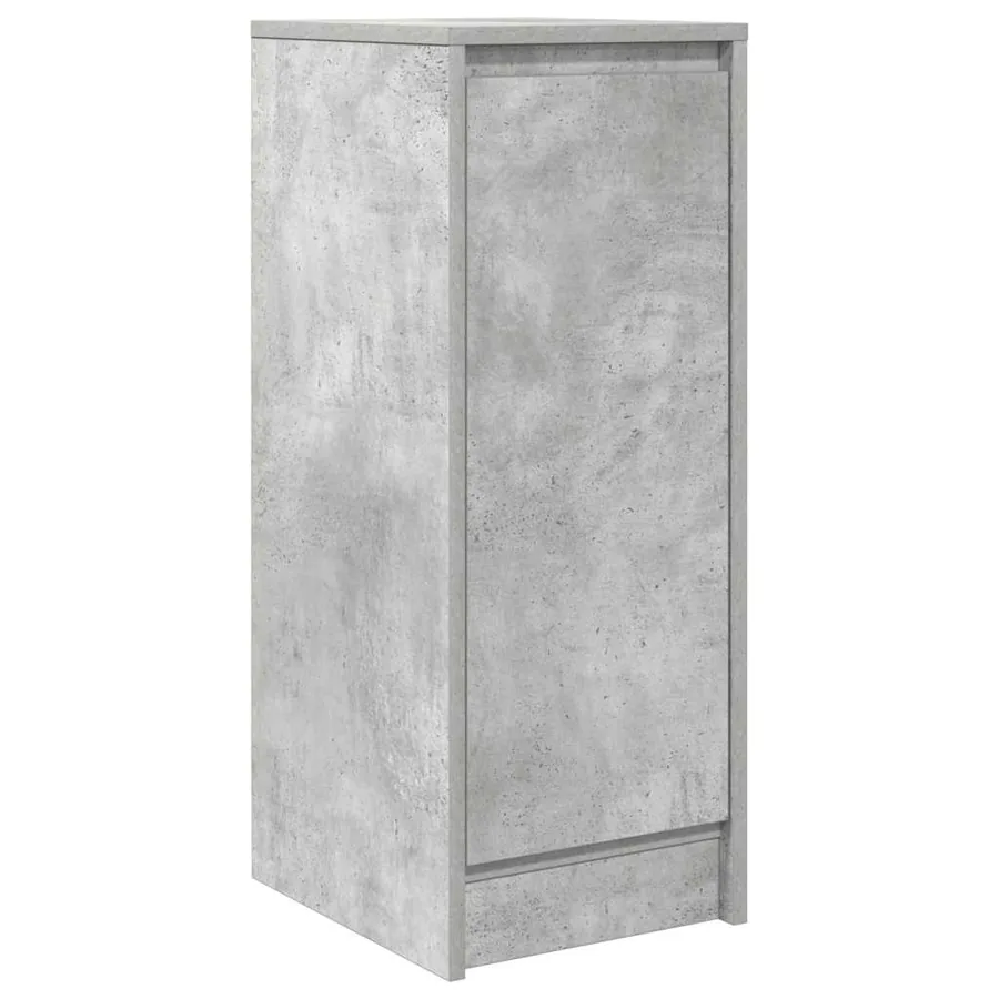 Buffet gris béton 29,5x34x76 cm bois d'ingénierie - 2