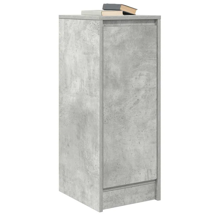 Buffet gris béton 29,5x34x76 cm bois d'ingénierie - 4