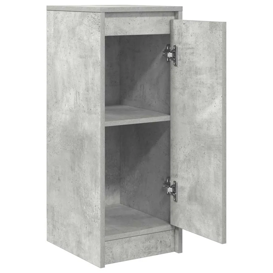 Buffet gris béton 29,5x34x76 cm bois d'ingénierie - 5
