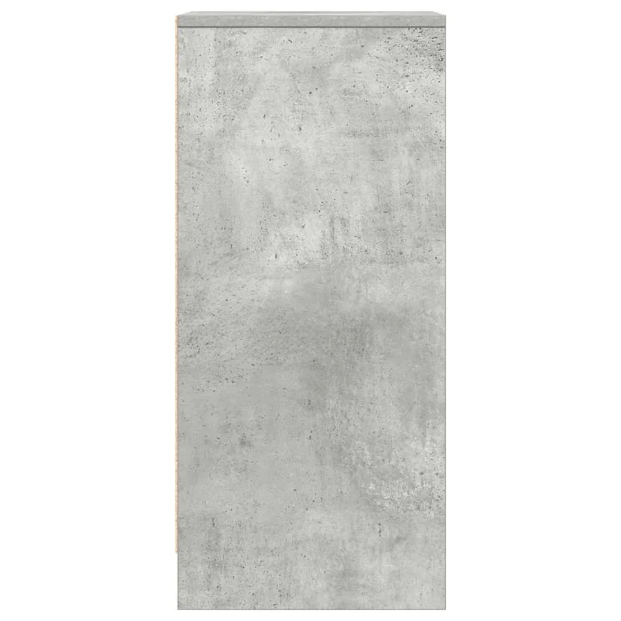 Buffet gris béton 29,5x34x76 cm bois d'ingénierie - 7