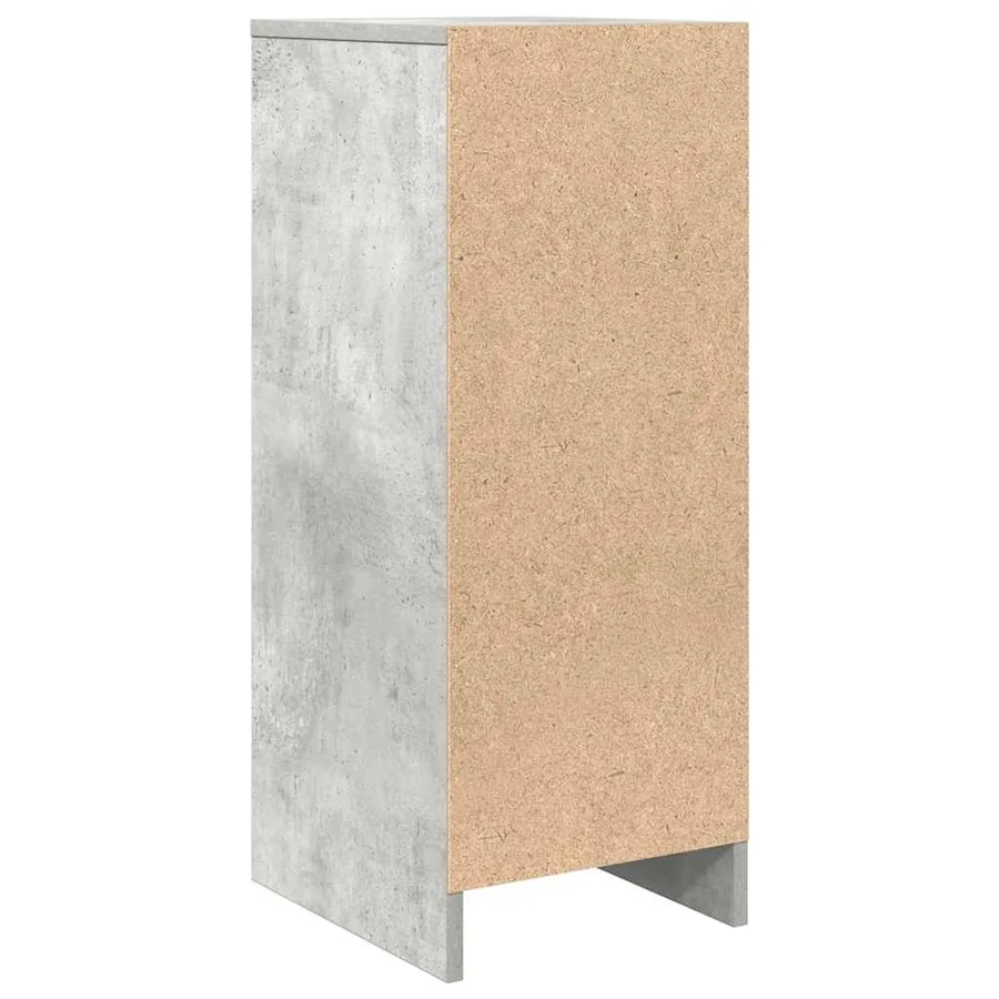 Buffet gris béton 29,5x34x76 cm bois d'ingénierie - 8