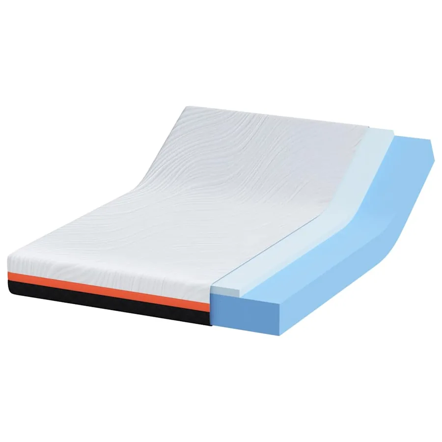 Matelas Blanc et Noir 140 x 190 cm Tissu jacquard - 4