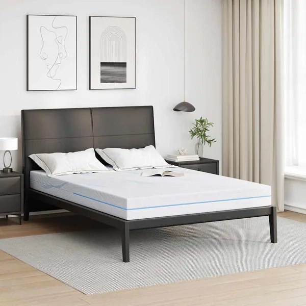 Matelas Moyennement ferme 140 x 200 cm Blanc