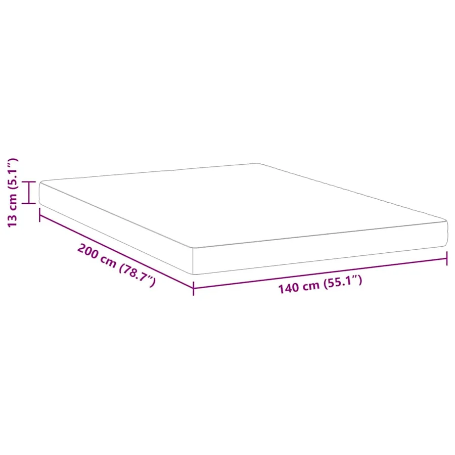 Matelas Blanc 140 x 200 cm Tissu jacquard - 12