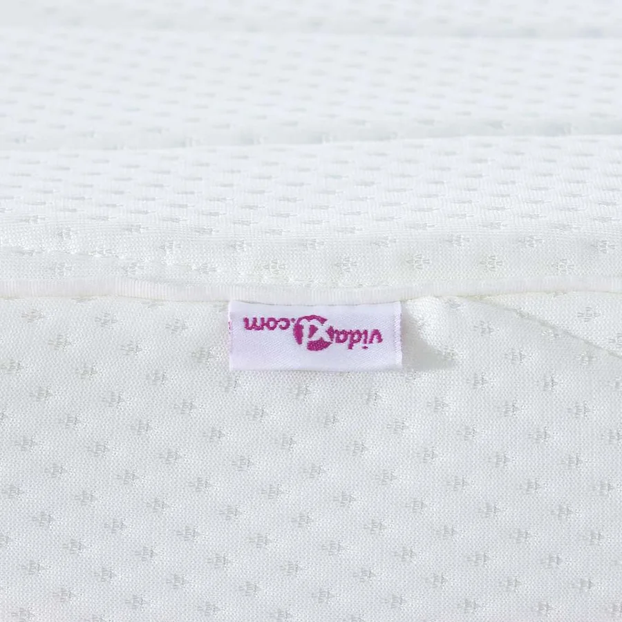 Matelas Blanc 140 x 200 cm Tissu jacquard - 9