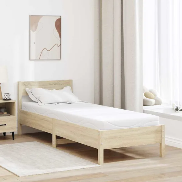 Matelas Blanc 70 x 200 cm Tissu jacquard