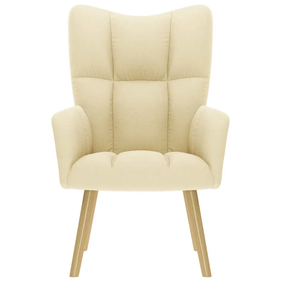 Chaise de relaxation Crème Tissu - 3