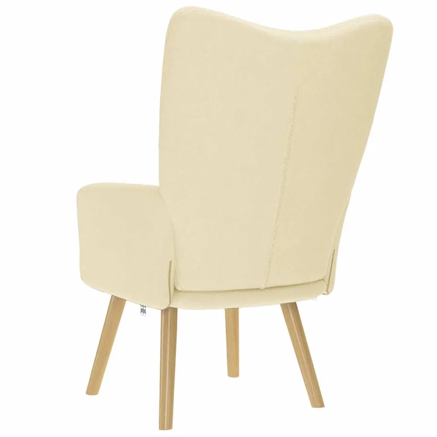 Chaise de relaxation Crème Tissu - 5