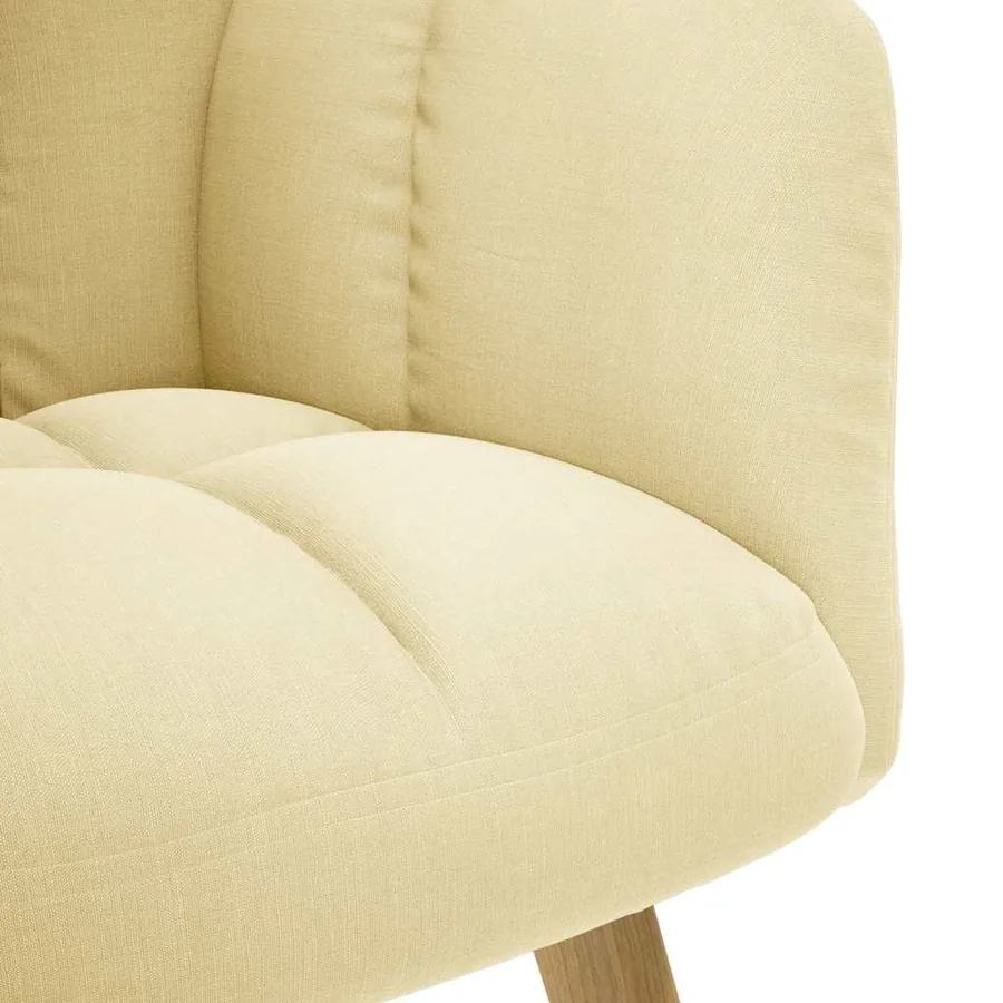Chaise de relaxation Crème Tissu - 6