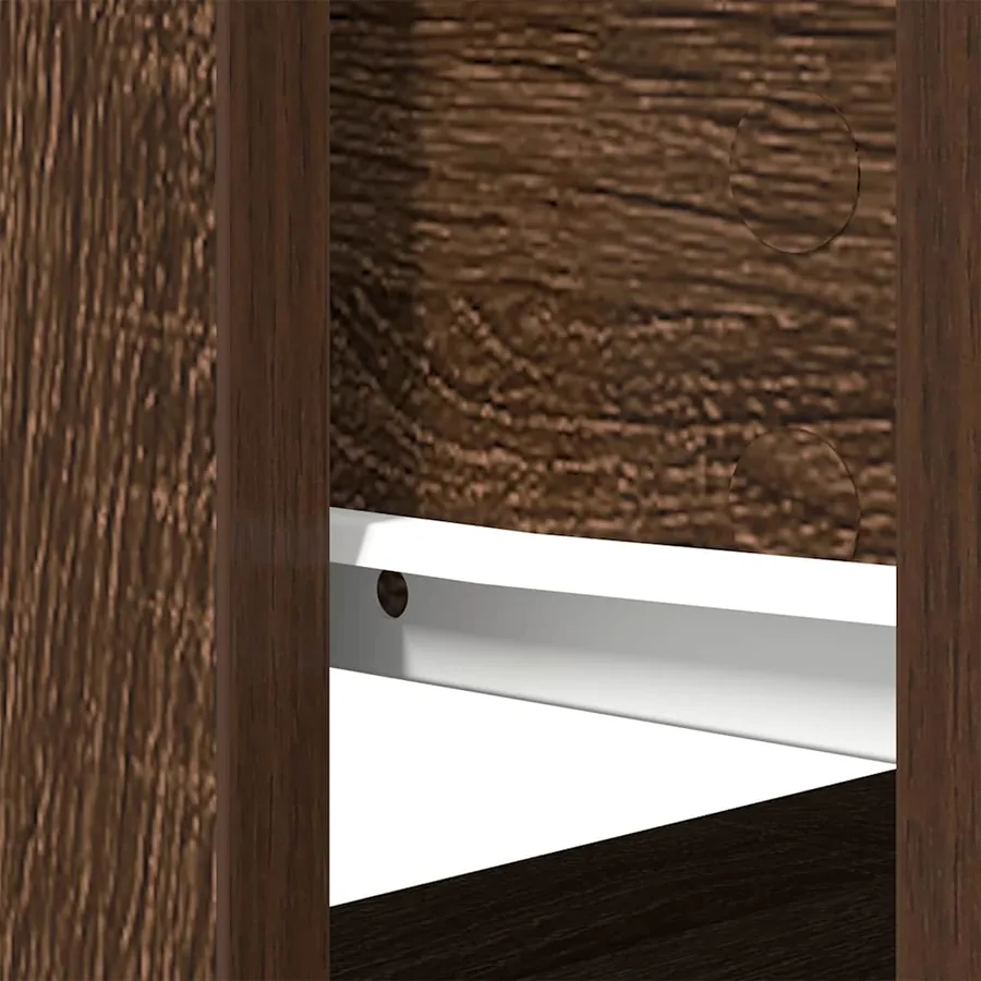 Table console avec tiroirs chêne marron 85,5x38,5x74,5 cm - 10