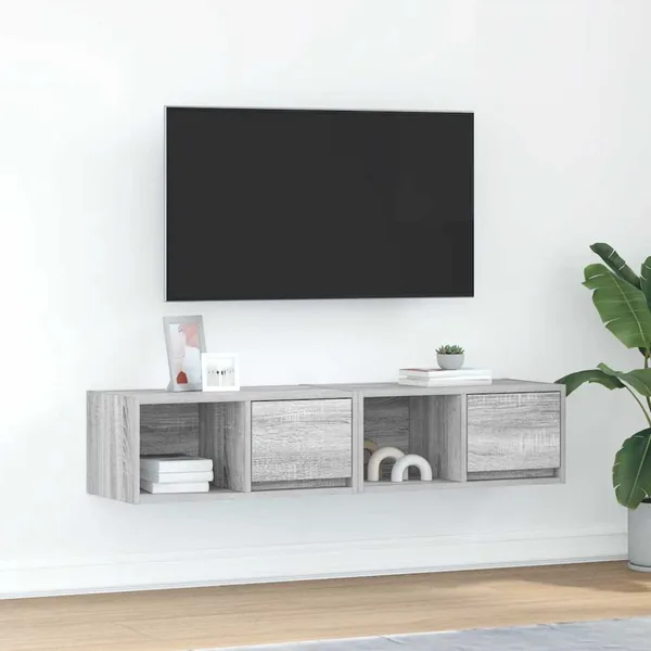 Meubles TV 2 pcs sonoma gris 60x31x25,5 cm bois d'ingénierie