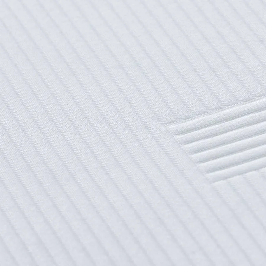 Surmatelas Blanc 140 x 200 cm Tissu jacquard - 10