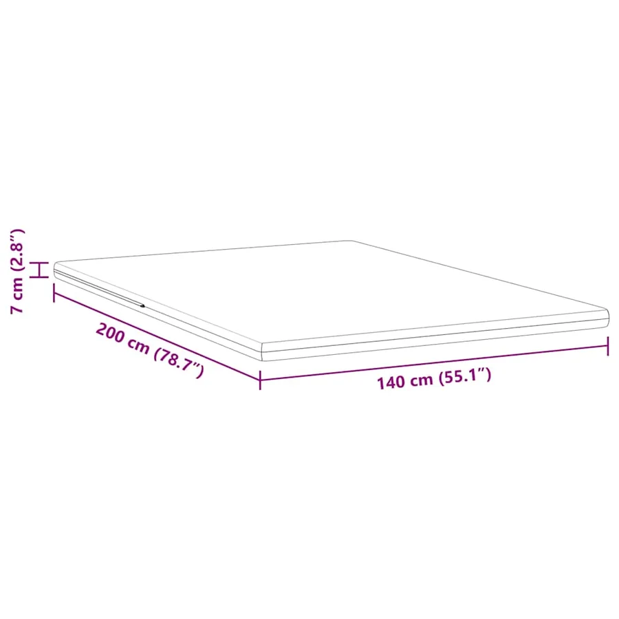 Surmatelas Blanc 140 x 200 cm Tissu jacquard - 12