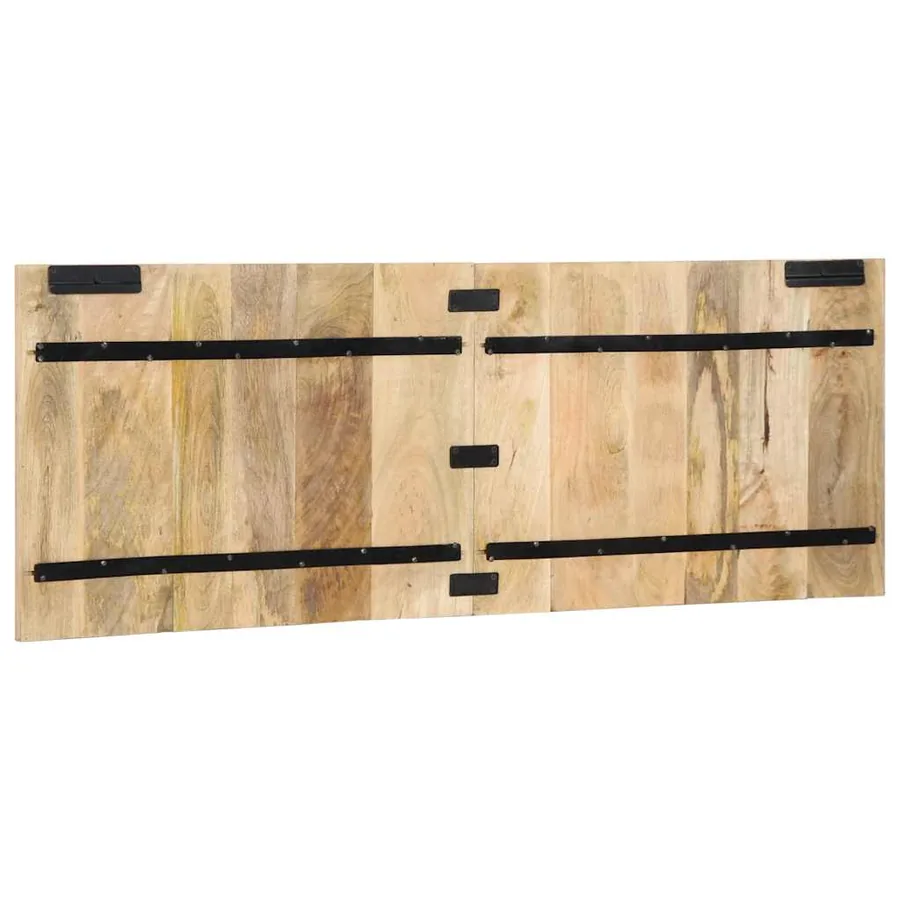 Tête de lit 140 cm bois de manguier brut massif - 5